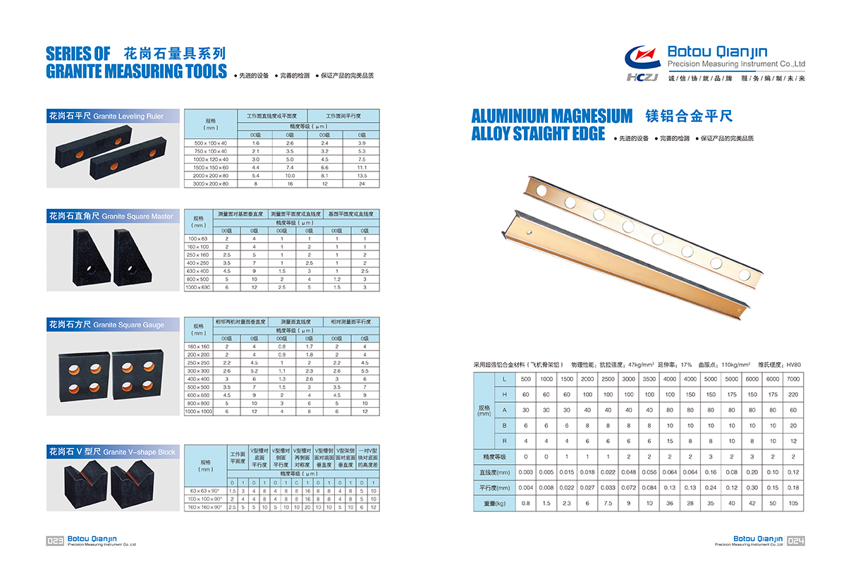 花崗石量具、鎂鋁平尺